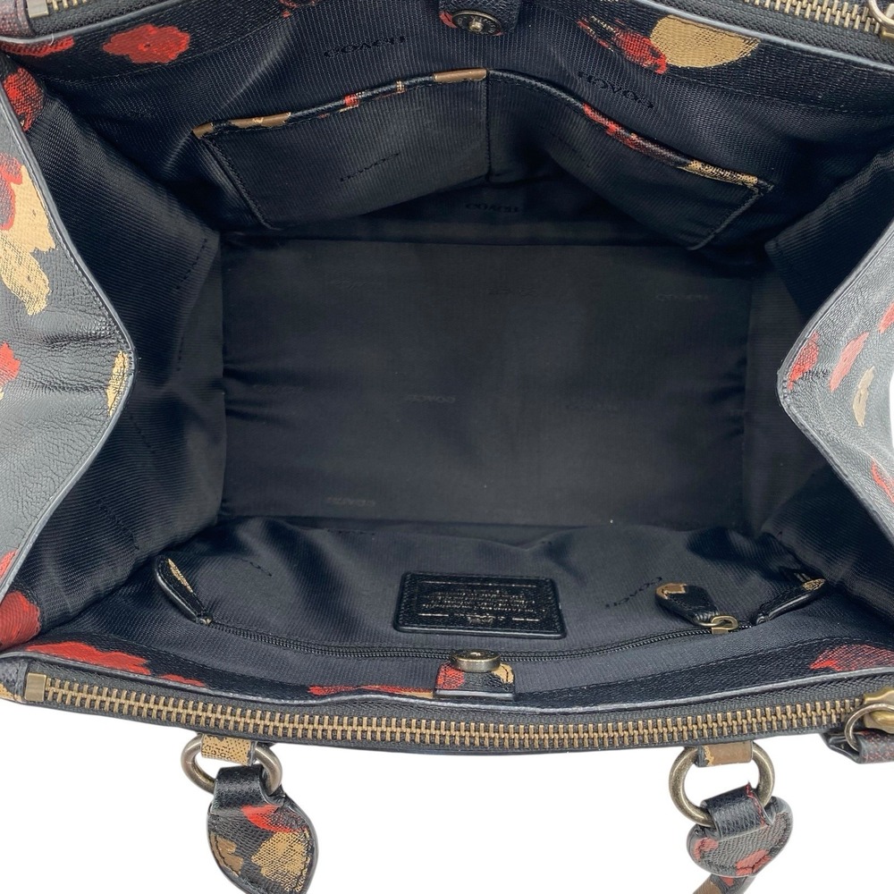 Coach Crosby Carryall Satchel Printed Crossgrain Leather Floral Print - Picture 12 of 16
